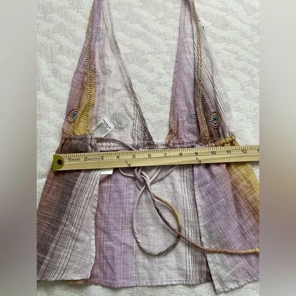 Zara Beaded Halter Top Sz Small - Picture 7 of 9